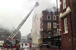 College of Arms fire