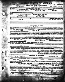 Naturalization Document from Ancestry.com