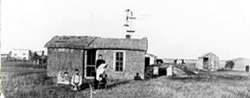 The George Walker sod house, one of many in Rawlins County (From: Rawlins County Genealogical Society)