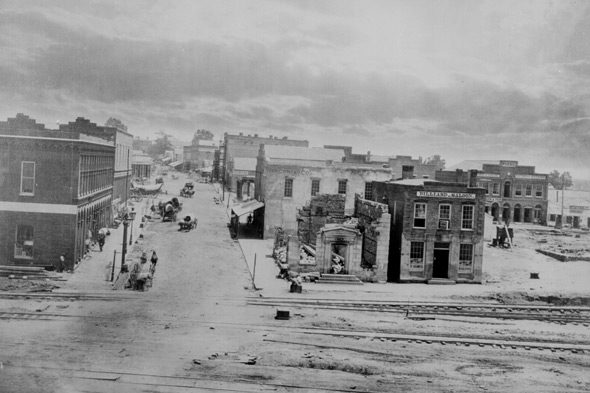 Peachtree Street, Atlanta, Ga., 1864. Photographed by George N. Barnard; Courtesy of the National Archives