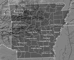 Civil War Map - Arkansas
