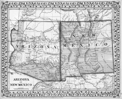 1867 Arizona – New Mexico Map, courtesy of Wikipedia