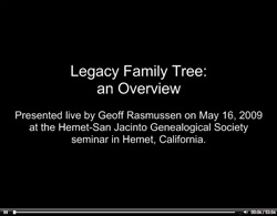 Legacy Family Tree Overview Video