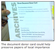 Document donor card