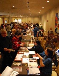 The book sales area at the Family History Day in Boston 2010
