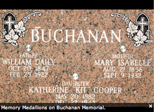 Memory Medallions on a Buchanan Headston