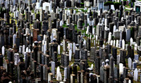 Washington Cemetery, the largest Jewish graveyard in Brooklyn, has no land left for new burial plots. Other cemeteries in the city are in similar straits. Photo by Fred R. Conrad, The New York Times.