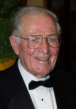Maj. Richard "Dick" Winters, shown in a Sept. 22, 2002, photo, died Jan. 2 in central Pennsylvania, a family friend confirmed Monday. He was 92. Winters' quiet leadership was chronicled in the book and television miniseries Band of Brothers. Photo by Laura Rauch/AP