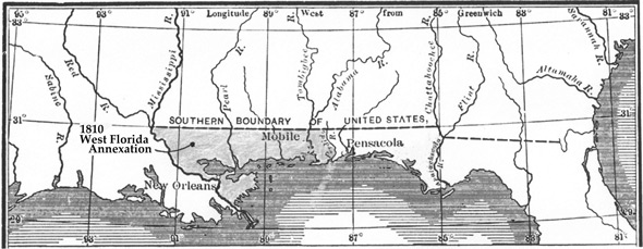 1810 West Florida Annexation Map
