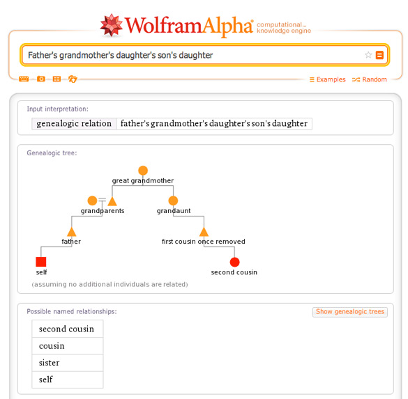 Wolfram-Alpha-Relationship