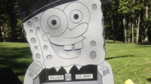 Oct. 10, 2013: This photo provided by the family of Kimberly Walker, shows Walker's gravestone in the likeness of popular cartoon character SpongeBob SquarePants. (AP)