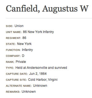 Augustus-W-Canfield-Andersonville-Prison
