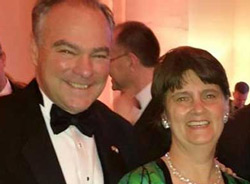 Tim Kaine with wife Anne Holton