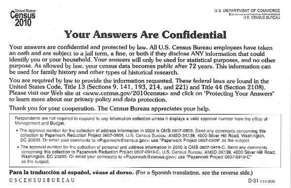 2010 census notice