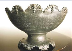 Inscribed christening bowl