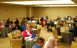 The consultation room. They had 25 tables for consults – 75 consults each hour for 7 hours.