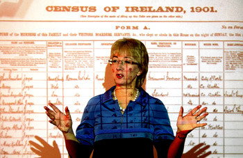 'The potential for roots tourism locked away in the 1926 census is incalculable.' Above, Minister for Culture Mary Hanafin marking the free online availability of the 1901 census.Photograph: Alan Betson 'The potential for roots tourism locked away in the 1926 census is incalculable.' Above, Minister for Culture Mary Hanafin marking the free online availability of the 1901 census.Photograph: Alan Betson